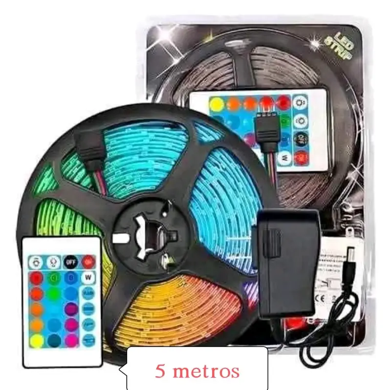 Tira LED RGB 5 metros con control remoto - 1