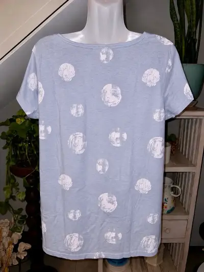 Polera celeste Esprit con estampado de conchas - miniatura 2