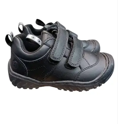 Zapatos escolares negros para niños con velcron°26 - miniatura 1