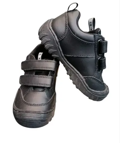 Zapatos escolares negros para niños con velcron°26 - miniatura 2