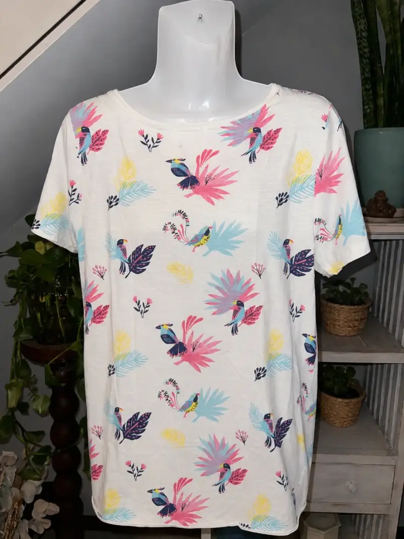 Polera Esprit estampada de pájaros - 1