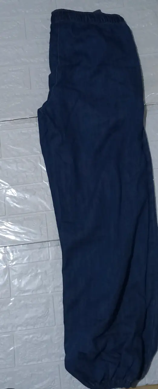 Pantalon jogger de mezclilla azul para niña - 2