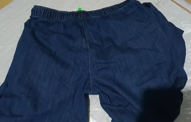Pantalon jogger de mezclilla azul para niña - 3