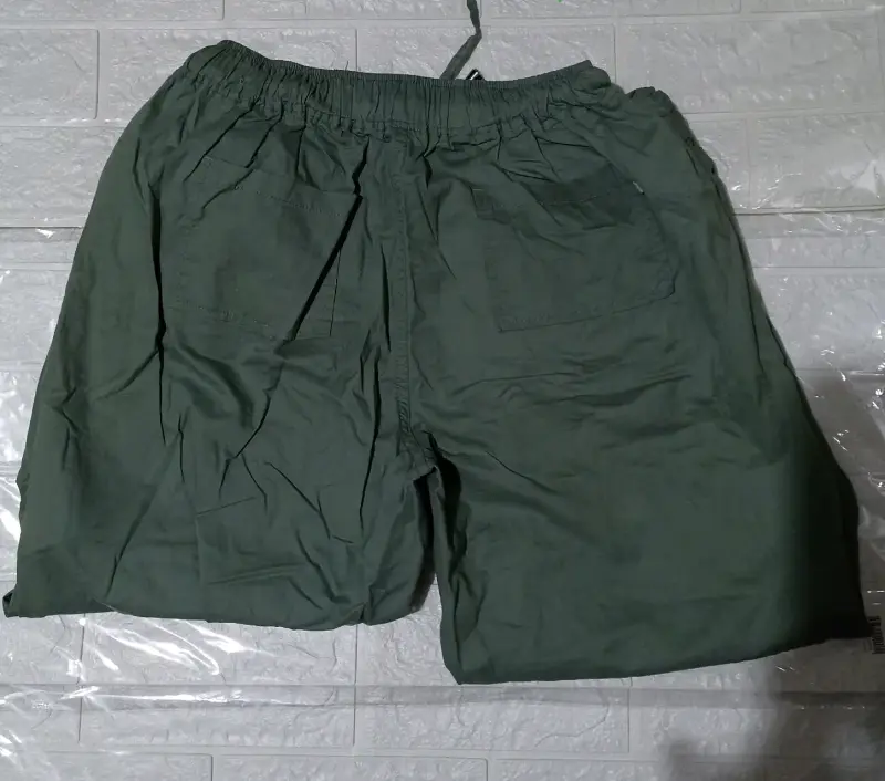 Pantalones jogger verde unisex con ajuste elástico - 2