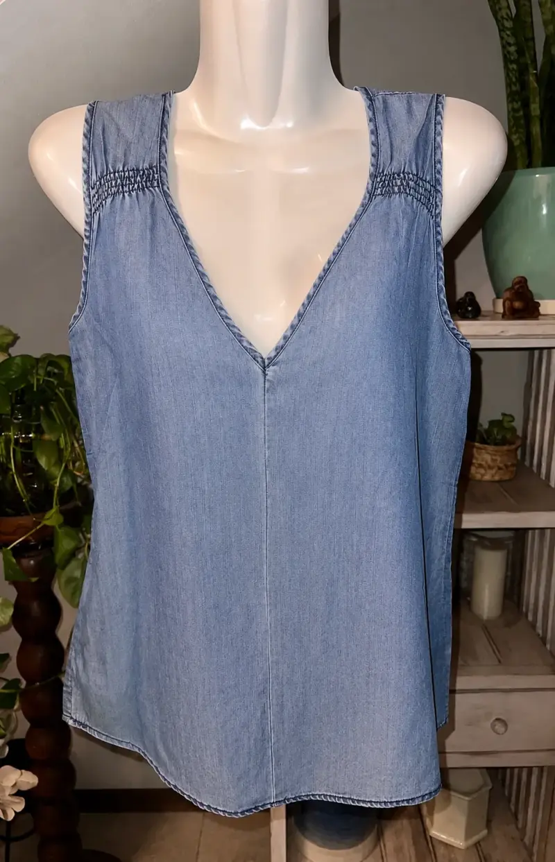 Blusa Gap de mezclilla sin mangas - 1