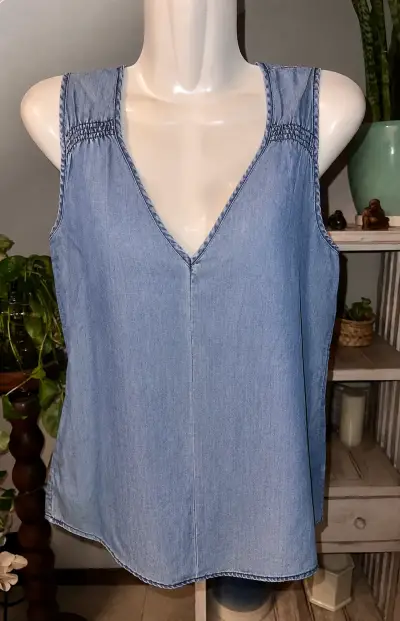 Blusa Gap de mezclilla sin mangas - miniatura 1