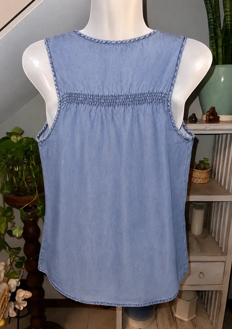 Blusa Gap de mezclilla sin mangas - 2