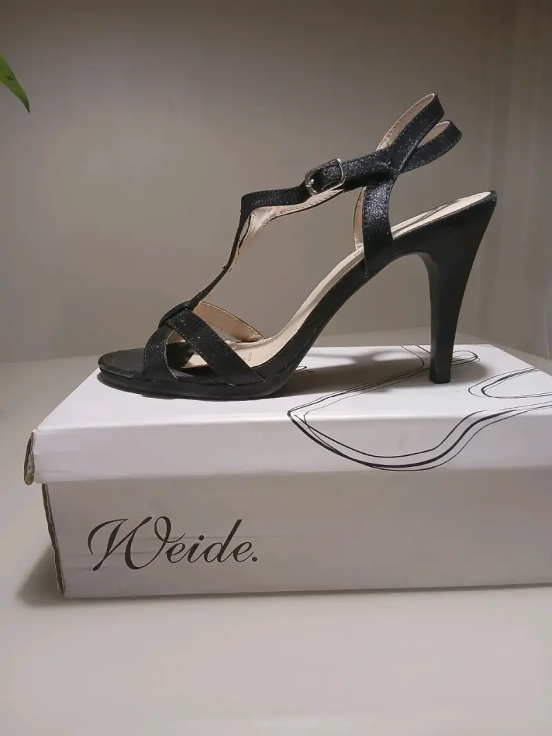 Sandalias de tacón alto negras Weide - 1