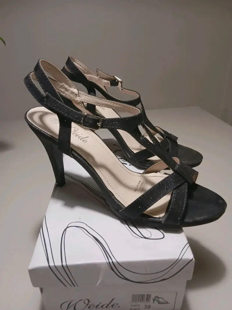 Sandalias de tacón alto negras Weide - 2