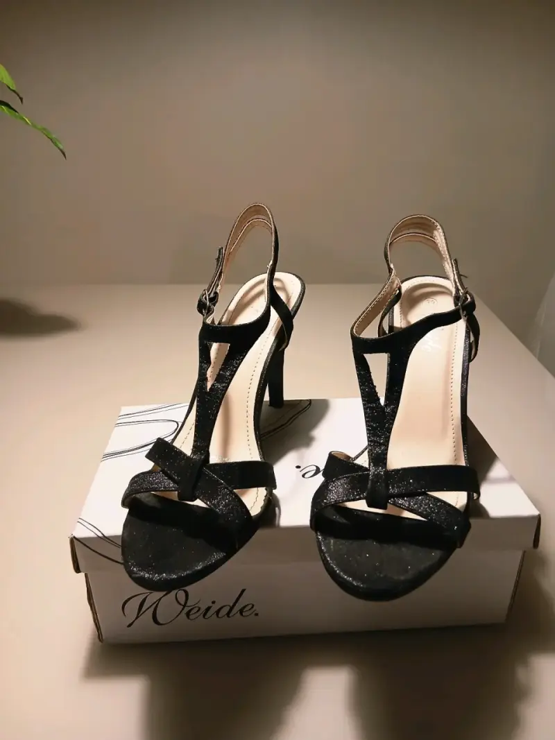 Sandalias de tacón alto negras Weide - 3