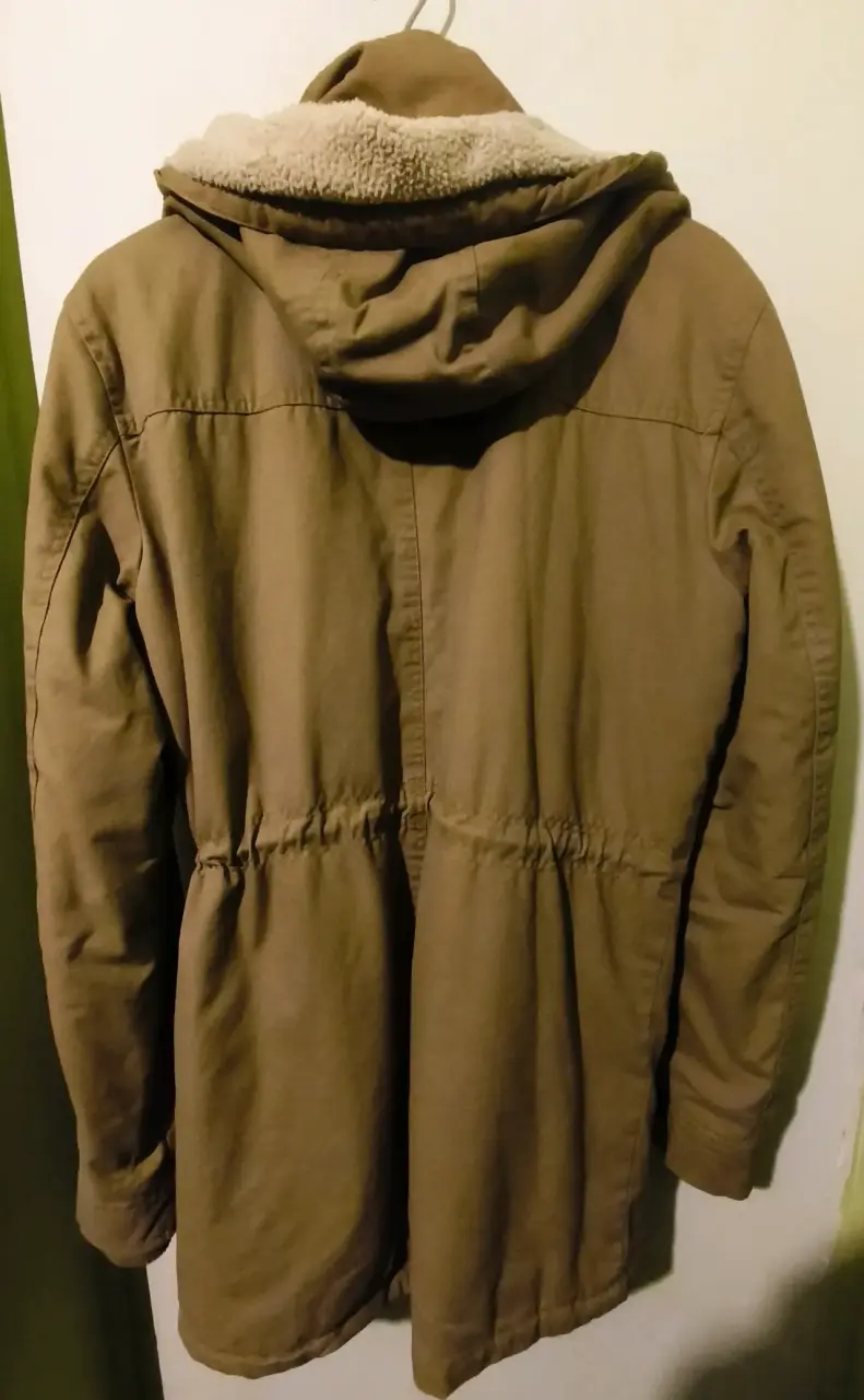 Parka marrón con capucha FSP para hombre - 2