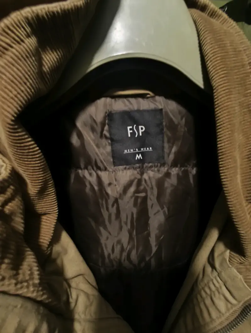 Parka marrón con capucha FSP para hombre - 3