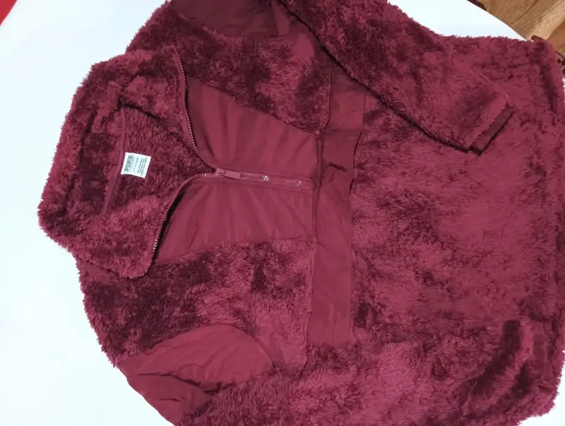 Chaqueta de felpa burdeos Victoria's Secret Pink - 1