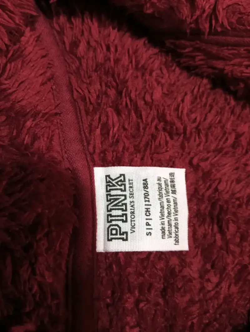 Chaqueta de felpa burdeos Victoria's Secret Pink - 2