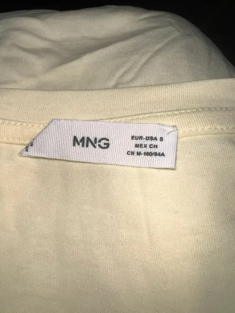 Polera MNG beige con estampado de palmeras - 3
