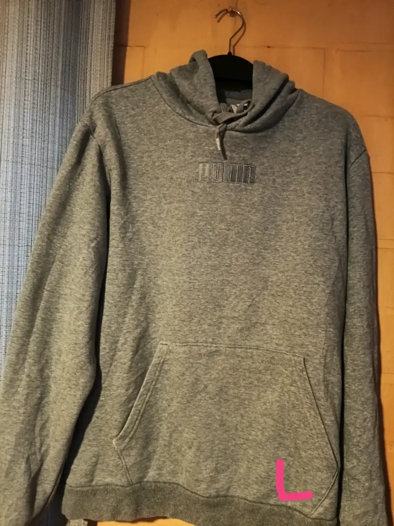 Polerón gris con capucha Puma para hombre