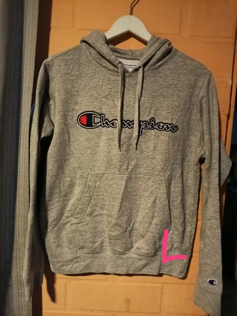 Polerón con capucha gris Champion para hombre
