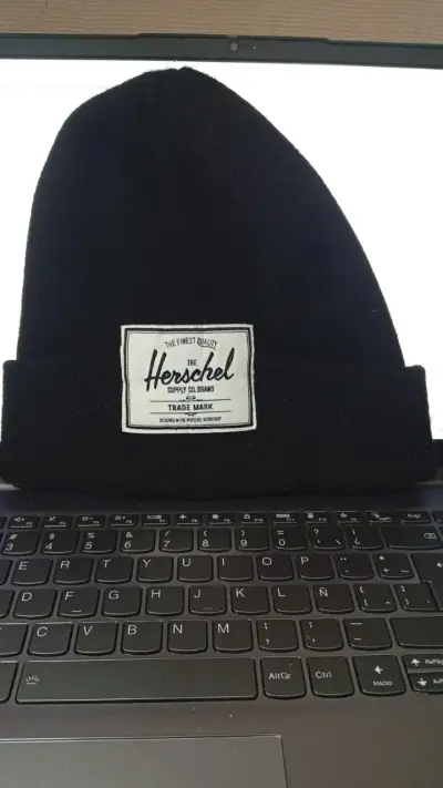 Gorro negro Herschel unisex - miniatura 1