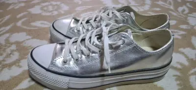 Zapatillas Converse All Star plateadas 39,5 - miniatura 4