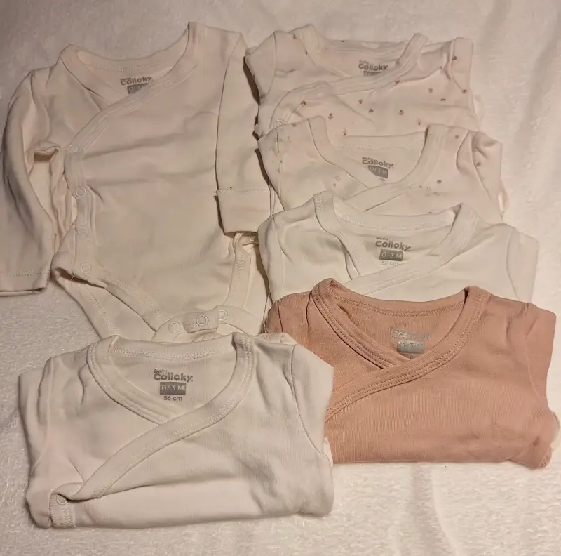 Pack x6 bodys para bebé Colloky 0-3M