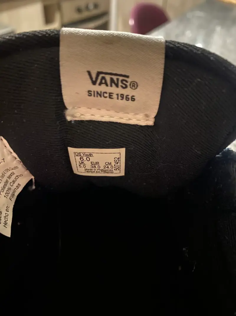 Zapatillas Vans negras con velcro para niños - 3