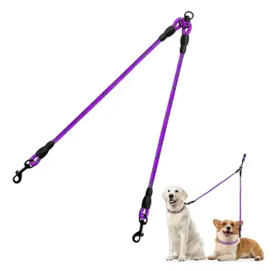 Correa doble para perros con diseño colorido - miniatura 5