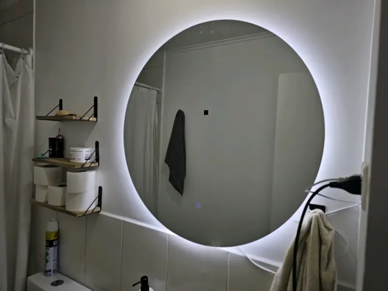 Espejo Redondo con Luz LED para Baño - 1