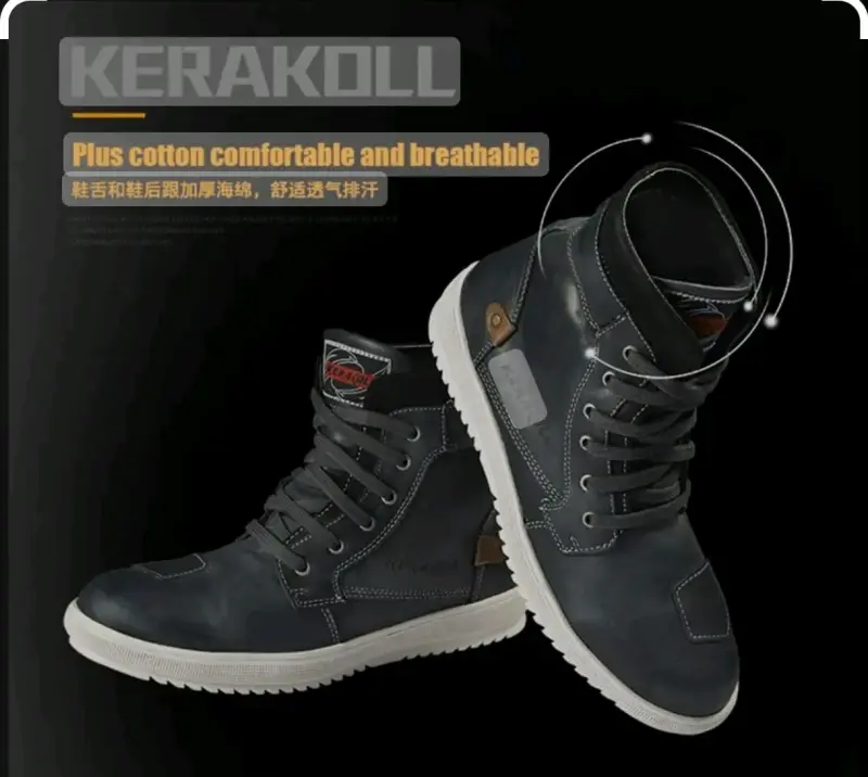 Botas de cuero Kerakoll negras cómodas