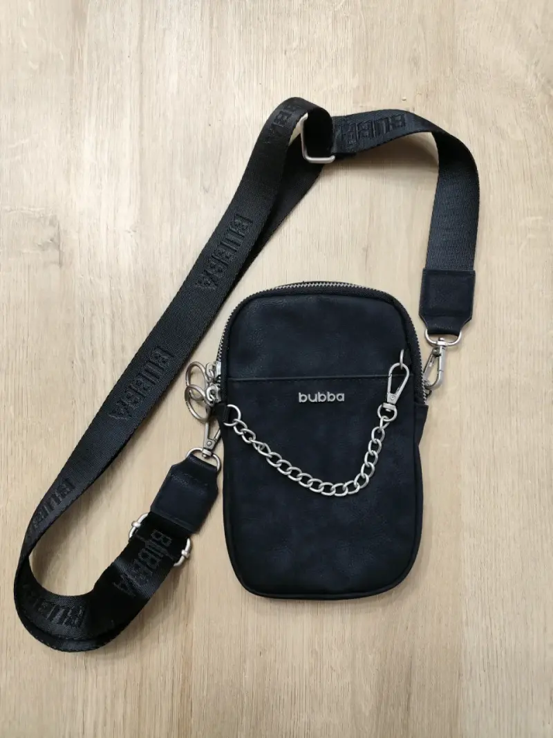 Bandolera negra con cadena Bubba