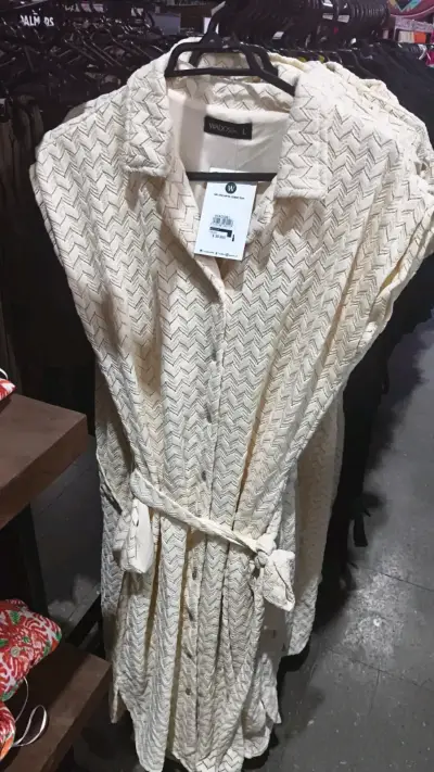 Vestido camisero negro Wados con textura - miniatura 2