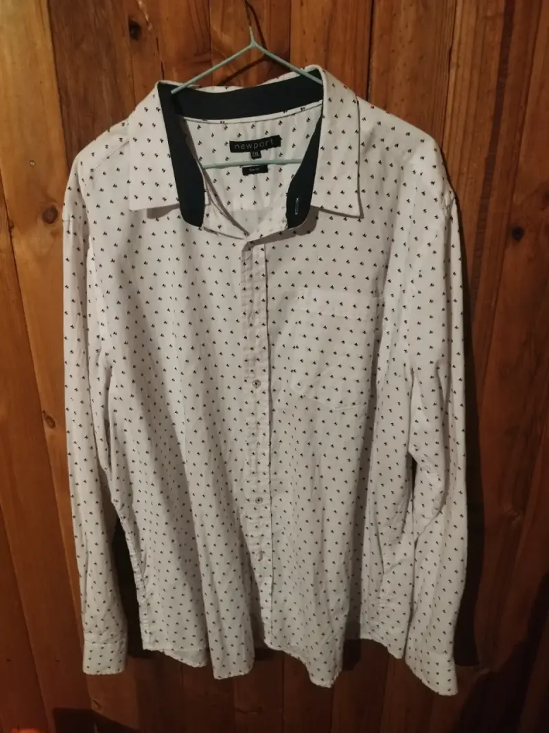 Camisa de hombre Newport blanca con estampado