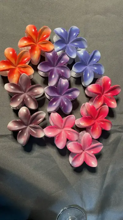 Pinzas para el pelo de flores pack de 2 - miniatura 1
