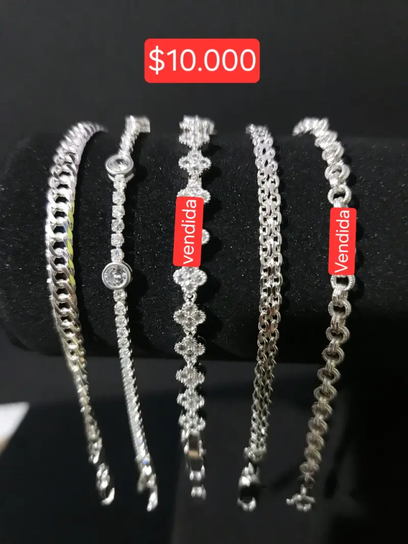 Pulseras de plata para hombre y mujer - 2
