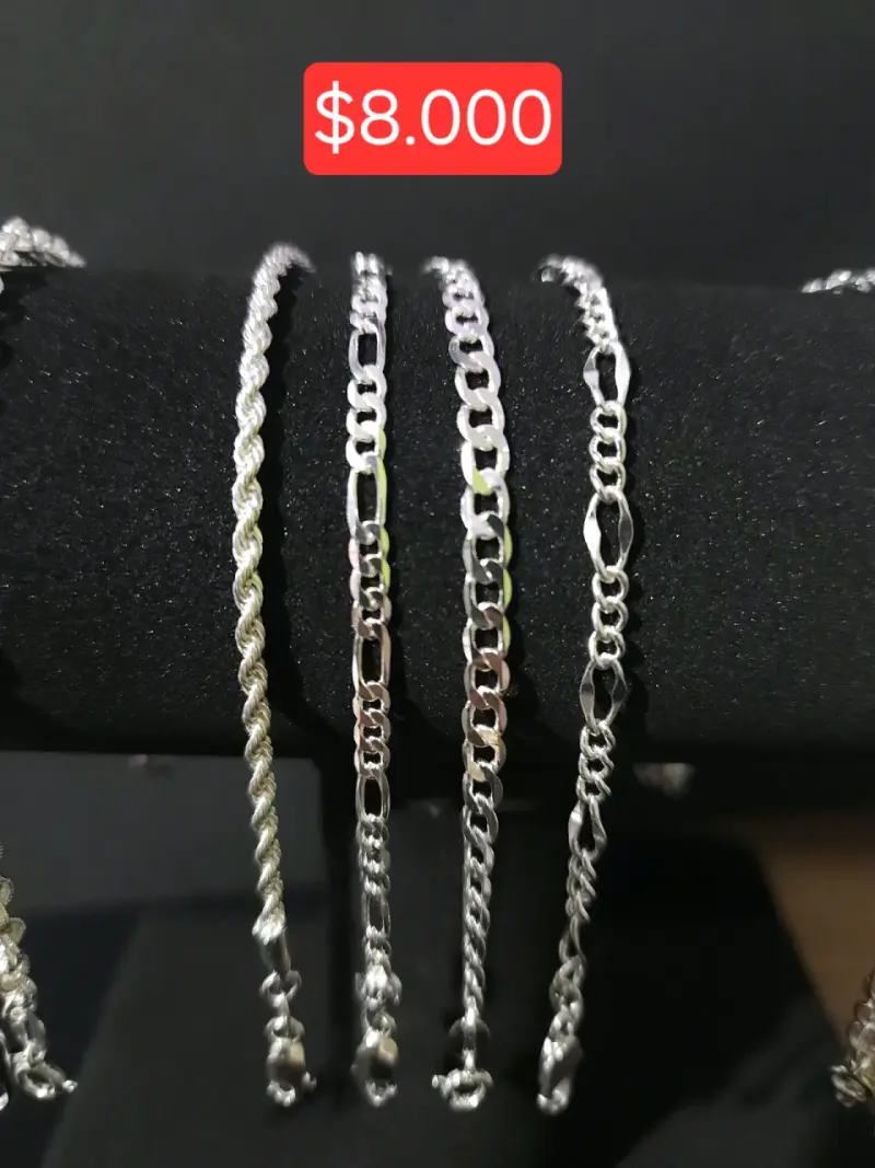 Pulseras de plata para hombre y mujer - 3