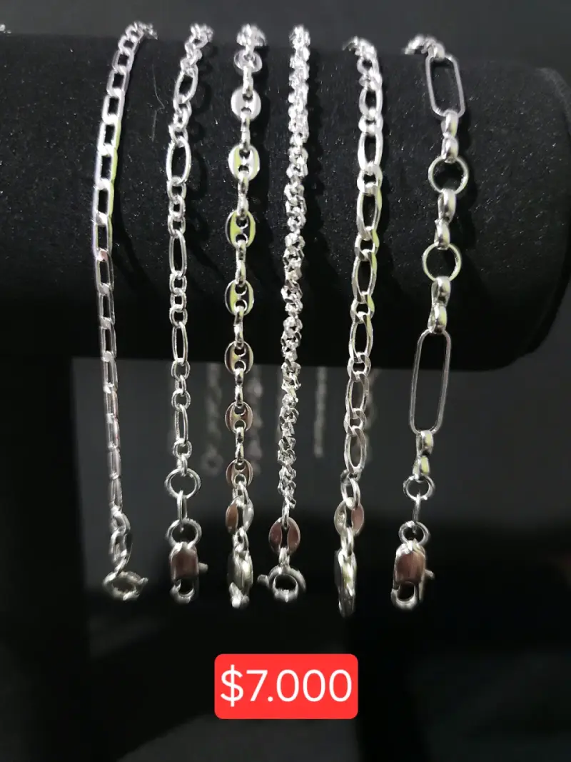 Pulseras de plata para hombre y mujer - 4