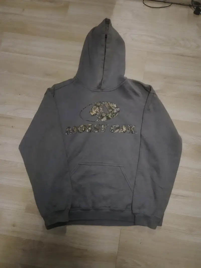 Polerón con capucha Mossy Oak gris - 1