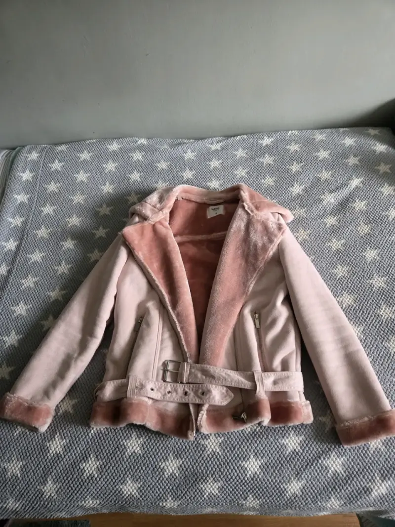 Chaqueta de mujer rosa con forro de peluche - 1