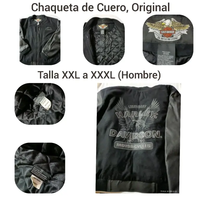 Chaqueta de cuero Harley Davidson para hombre - 1