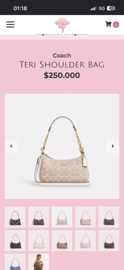 Bolso de hombro Coach Teri elegante - miniatura 1