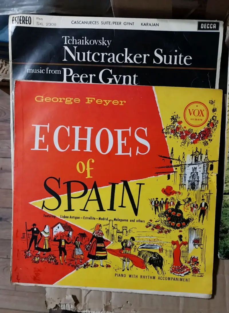 Vinilos de guitarra, arpa