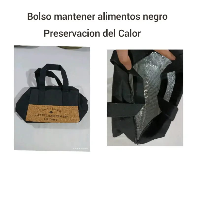 Bolso térmico negro para alimentos