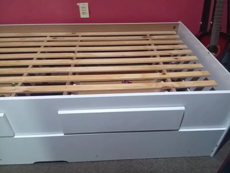 Cama nido blanca con cajones - 6