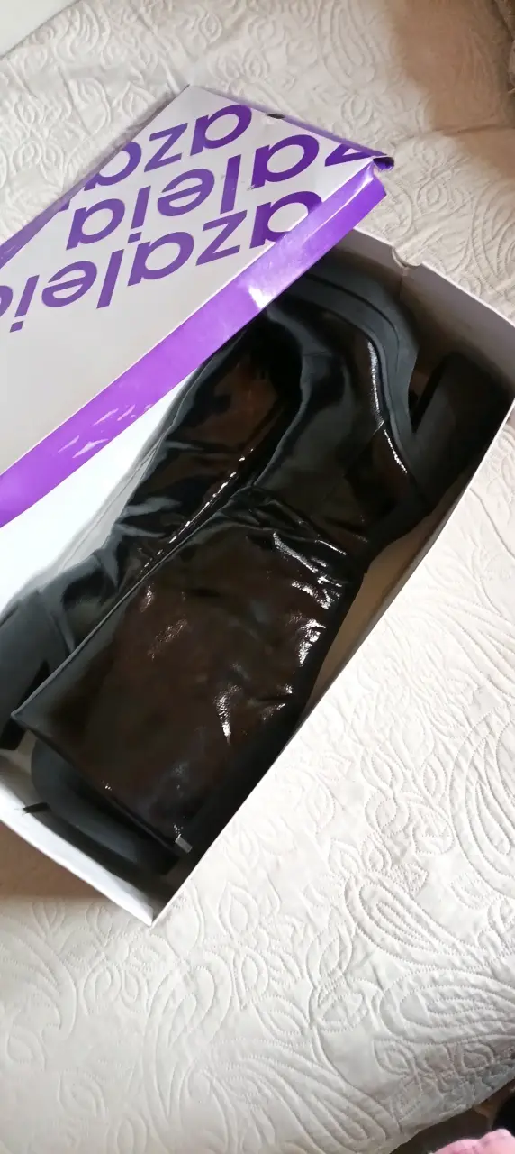 Botas negras de charol con plataforma - 3