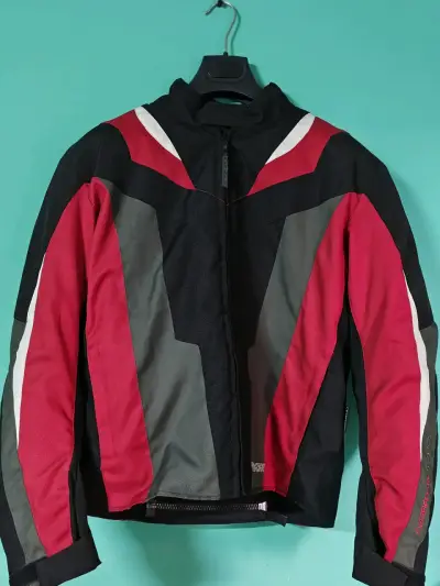 Chaqueta de moto Nazran roja con protecciones - miniatura 1