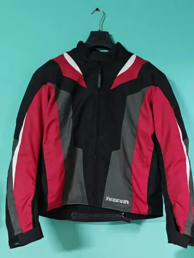 Chaqueta de moto Nazran roja con protecciones - miniatura 2