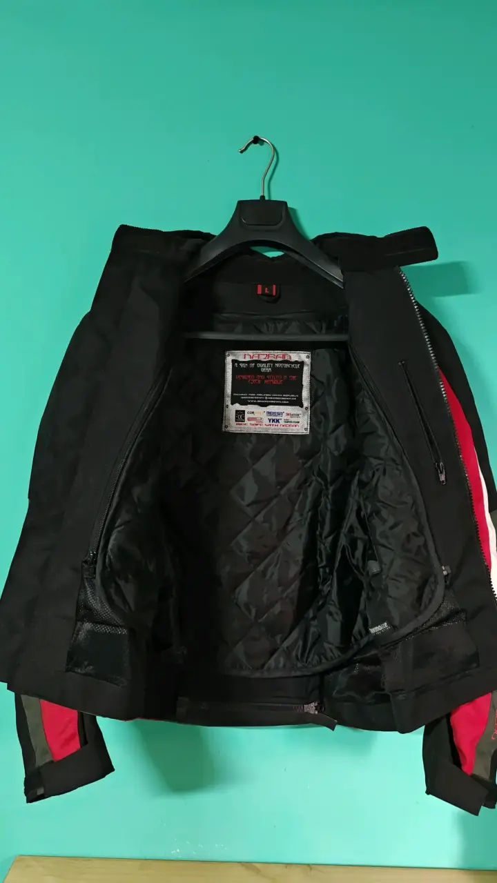 Chaqueta de moto Nazran roja con protecciones - 5