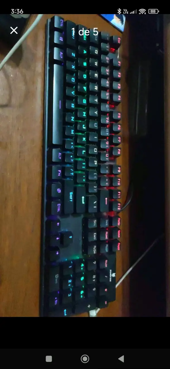 Teclado mecánico retroiluminado Xunfox RGB