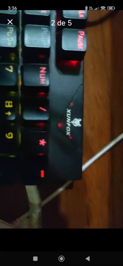 Teclado mecánico retroiluminado Xunfox RGB - miniatura 2