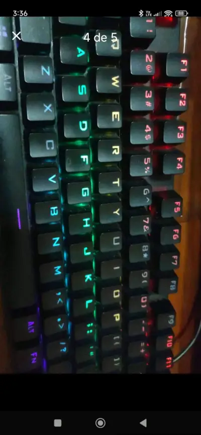 Teclado mecánico retroiluminado Xunfox RGB - miniatura 4
