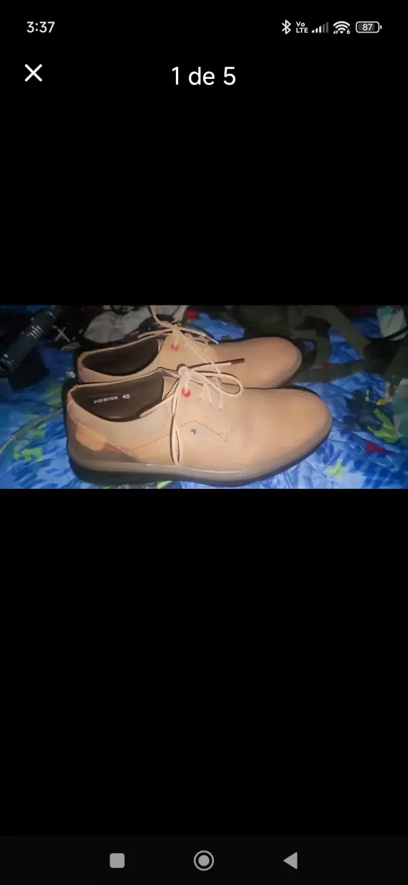 Zapatos casuales de cuero marrón talla 40